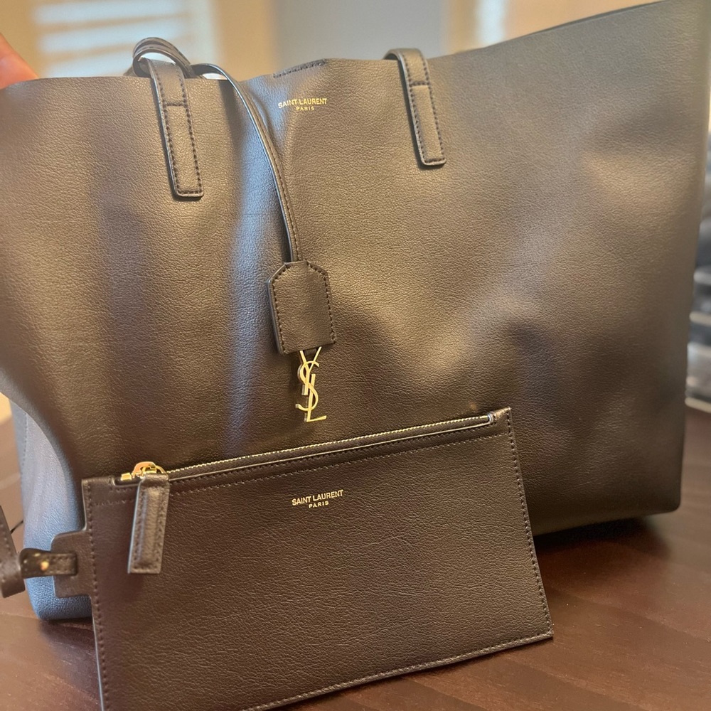 Authentic YSL Leather Shopping Tote